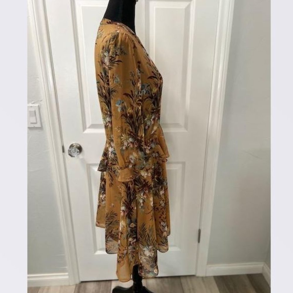 Anthropologie Printed Flutter-Sleeve Shirtdress by dRA - Size Small - Picture 6 of 8